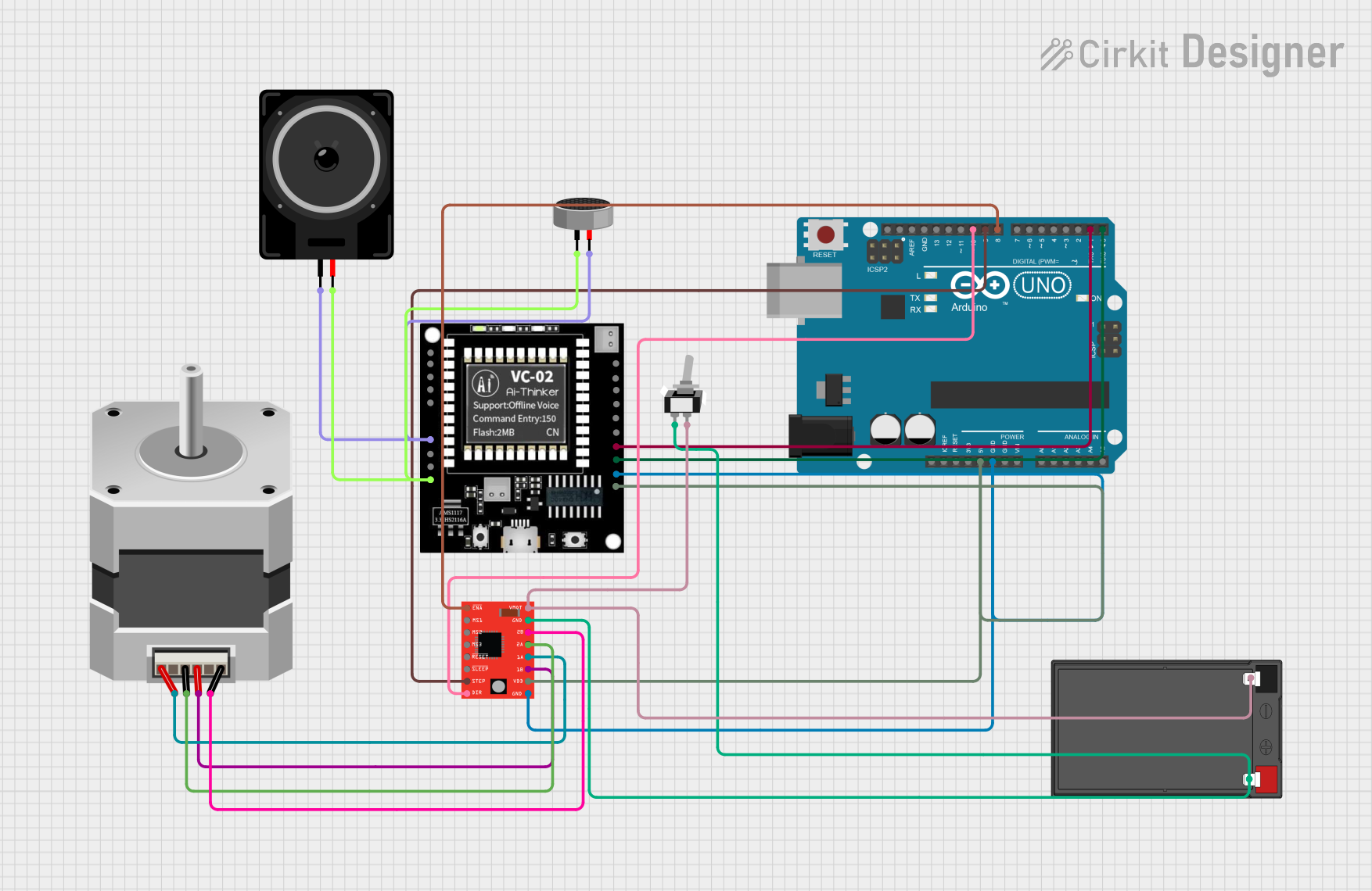 Image of automatic bike stand slider and voice communication: A project utilizing ai thinker vc-02 in a practical application