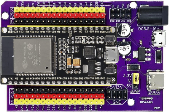 Image of Esp32 on Baseboard