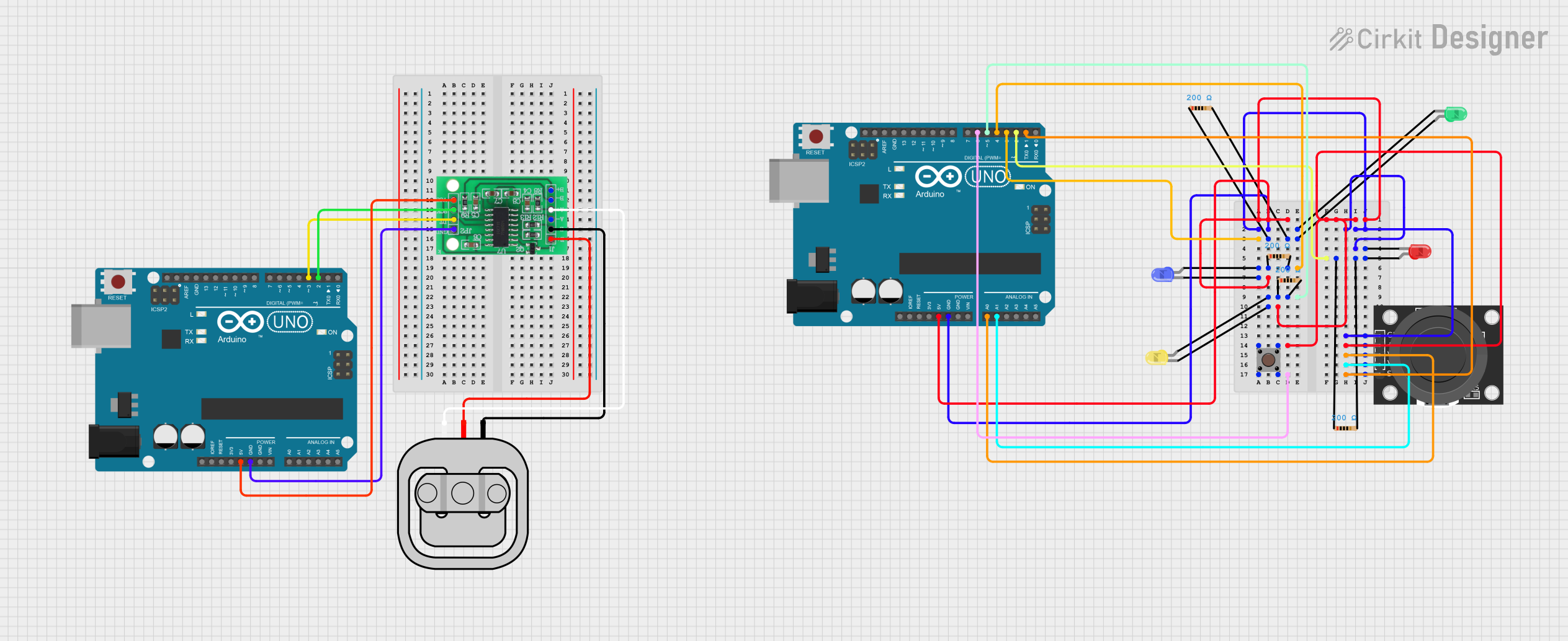 Image of led joystick: A project utilizing Adafruit JTAG 2x10 to SWD 2x5 in a practical application