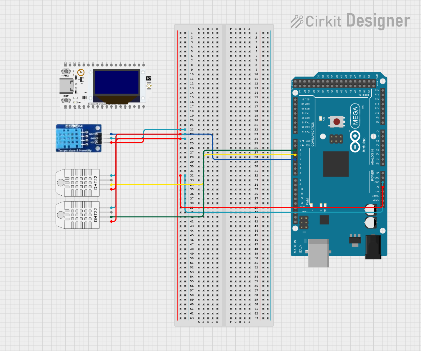 Image of Schematic Diagram: A project utilizing MKE-S14 DHT11 Temperature And Humidity Sensor in a practical application