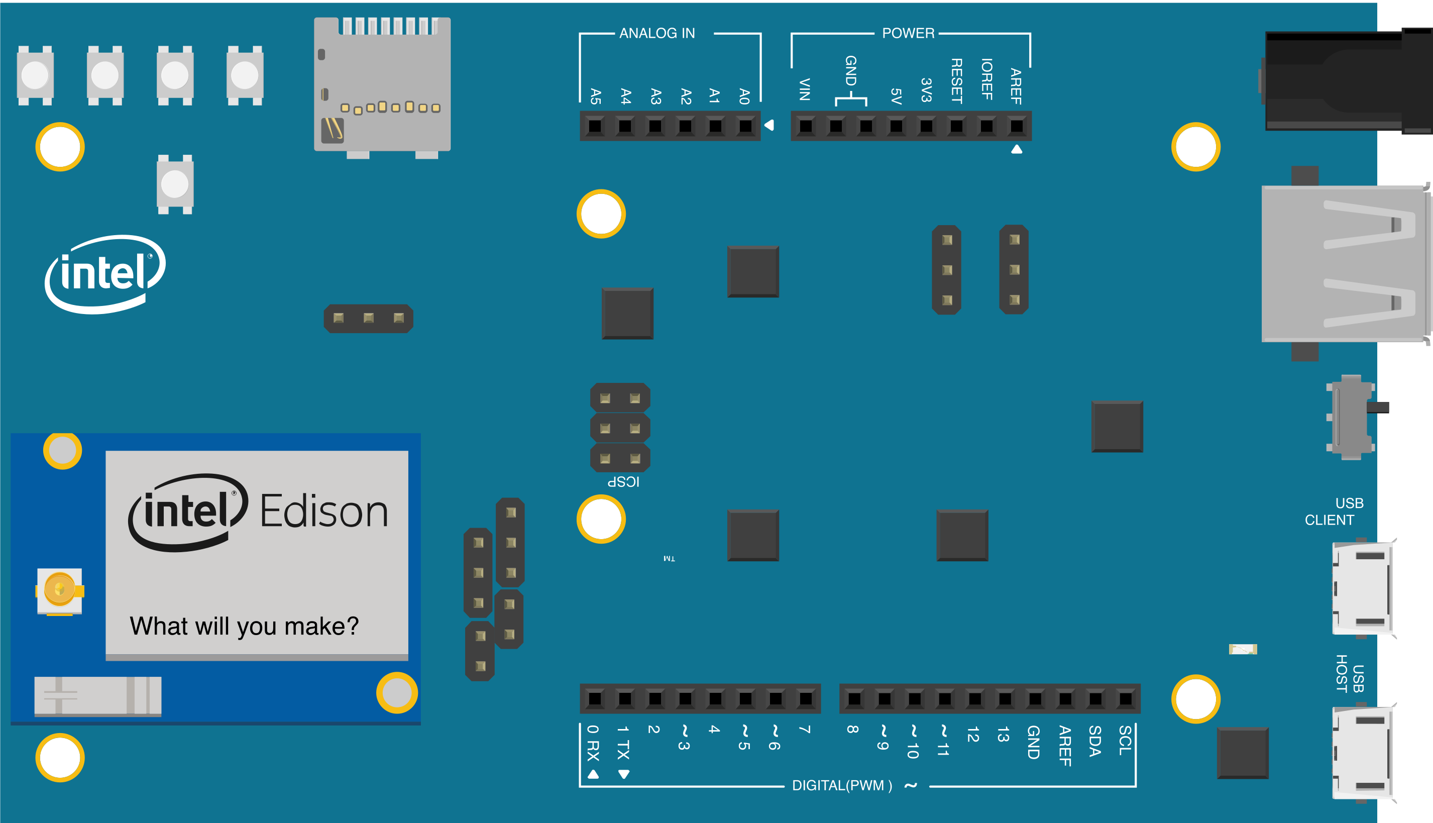 Image of Intel Edison Arduino Expansion Board