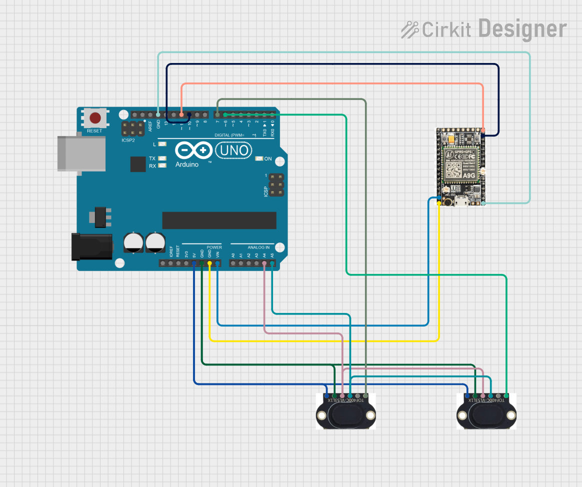 Image of TED CIRCUIT : A project utilizing VL53L8CX Time-of-Flight 8×8-Zone Distance Sensor Carrier with Voltage Regulators in a practical application