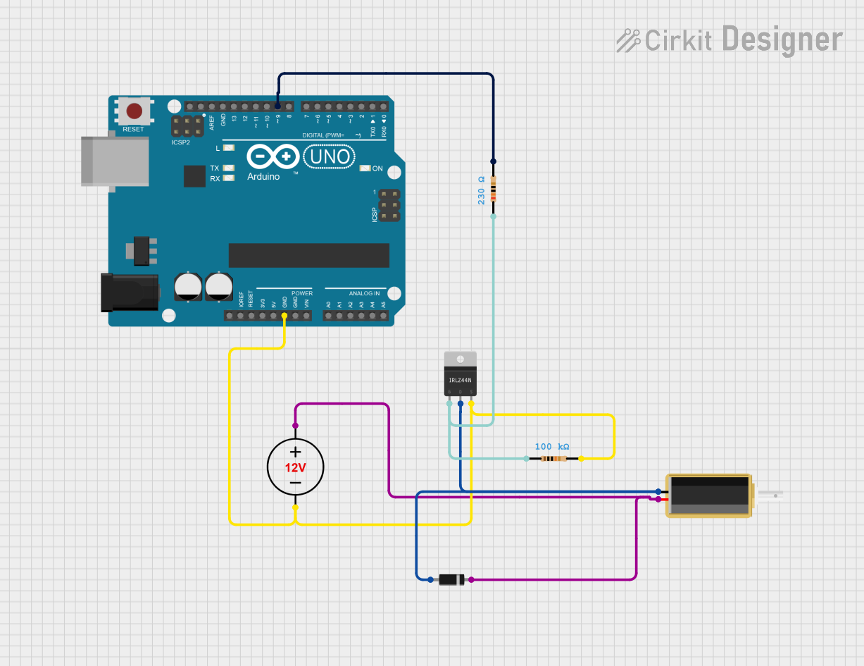Image of Mosfet Demo: A project utilizing Solenoid in a practical application