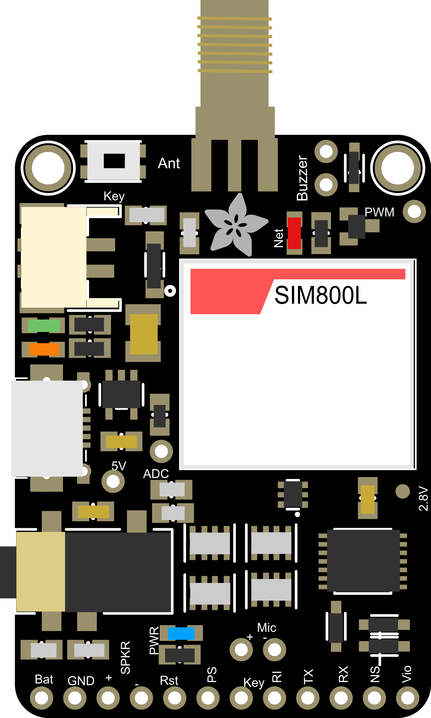 Image of Adafruit FONA - Mini Cellular GSM SMA Breakout