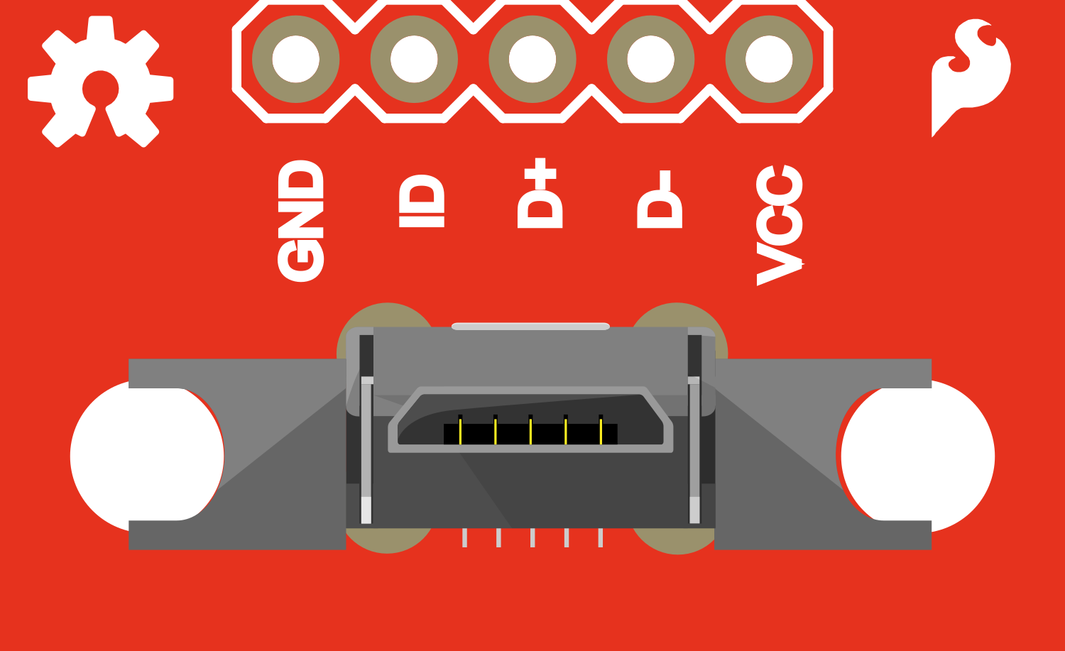 Image of SparkFun USB MicroB Plug Breakout