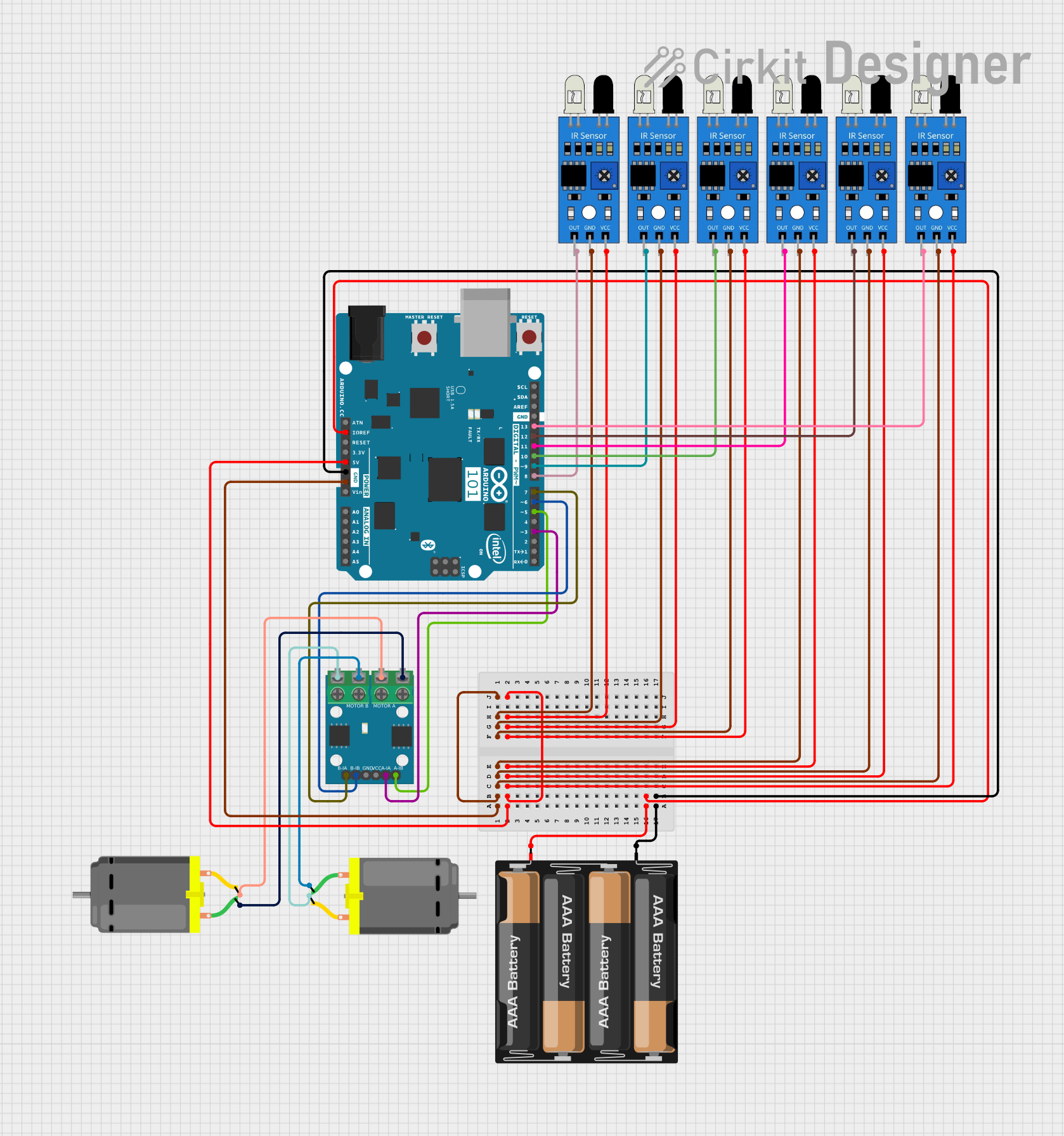 Image of ir6_linetracer: A project utilizing 4511 in a practical application