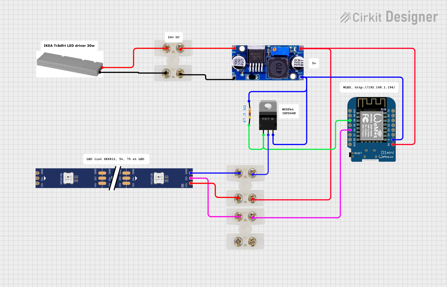 Image of WLED Diskbänken: A project utilizing LED RGB Strip in a practical application