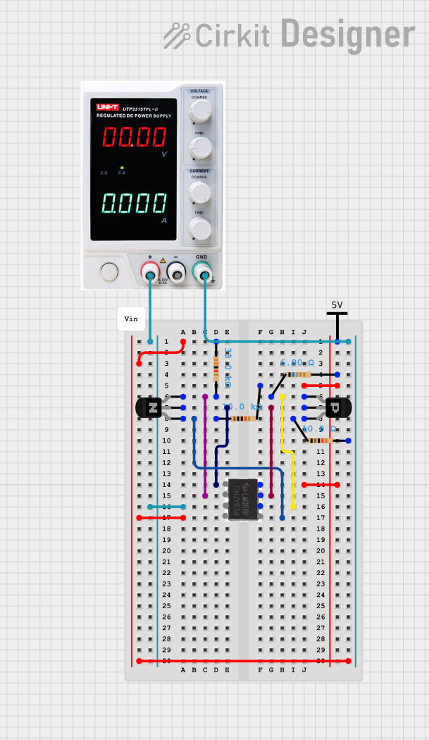 Image of Lab 3 wiring diagram: A project utilizing LM358 in a practical application