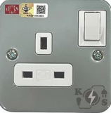 Image of 1 gang metal clad socket