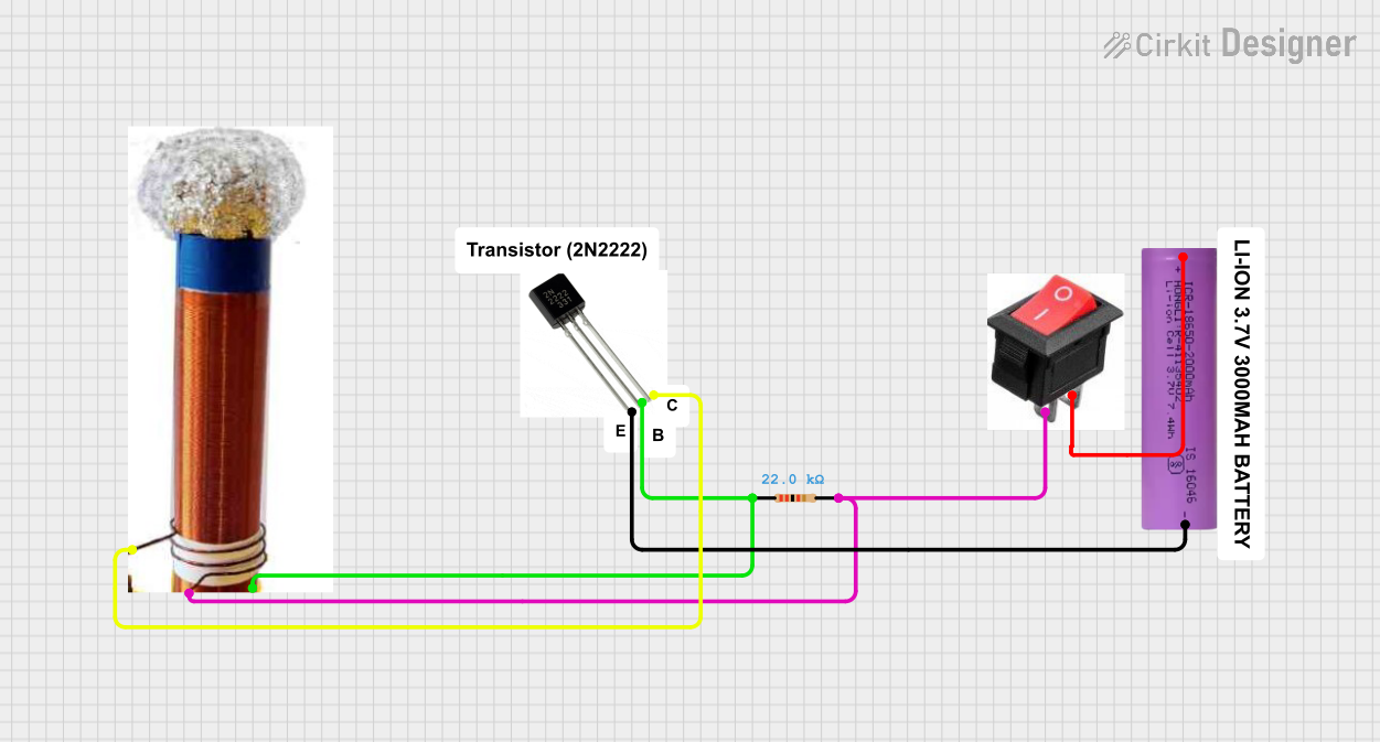 Image of tesla coil: A project utilizing 2N2222 in a practical application