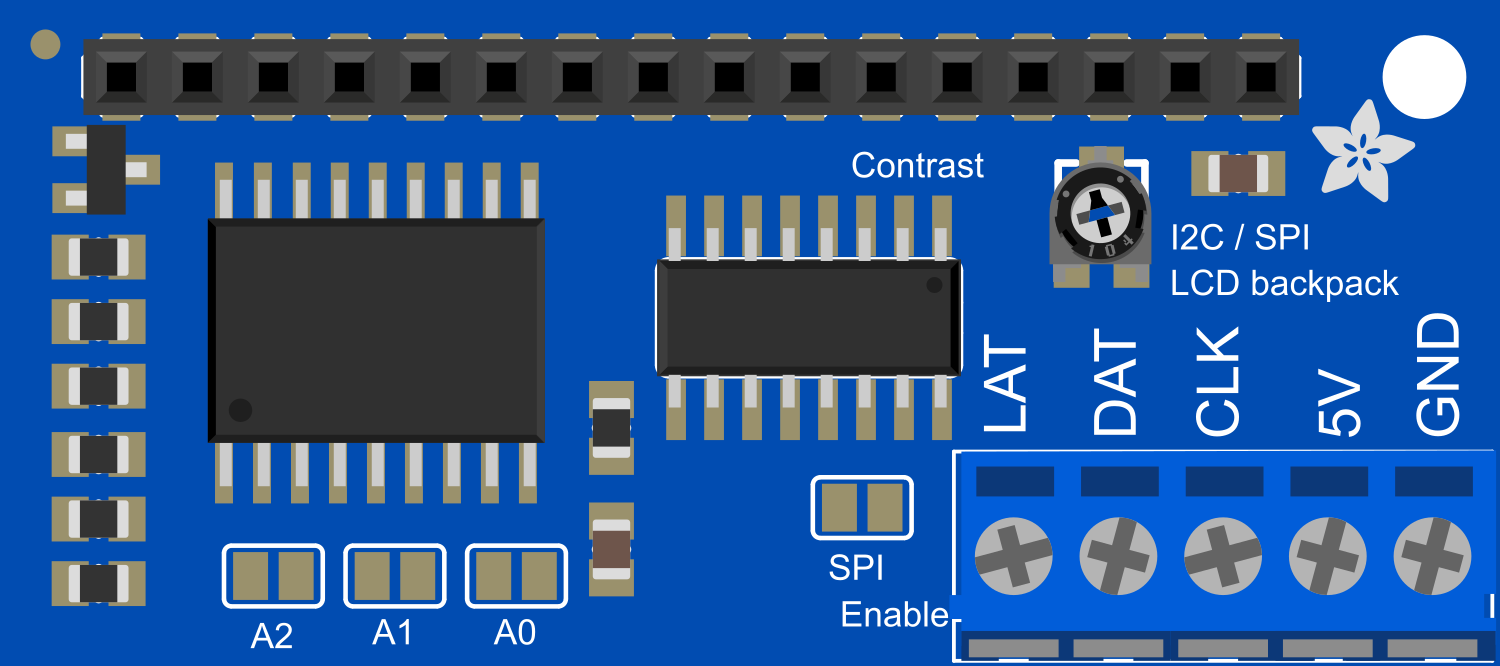 Image of Adafruit I2C+SPI LCD Backpack