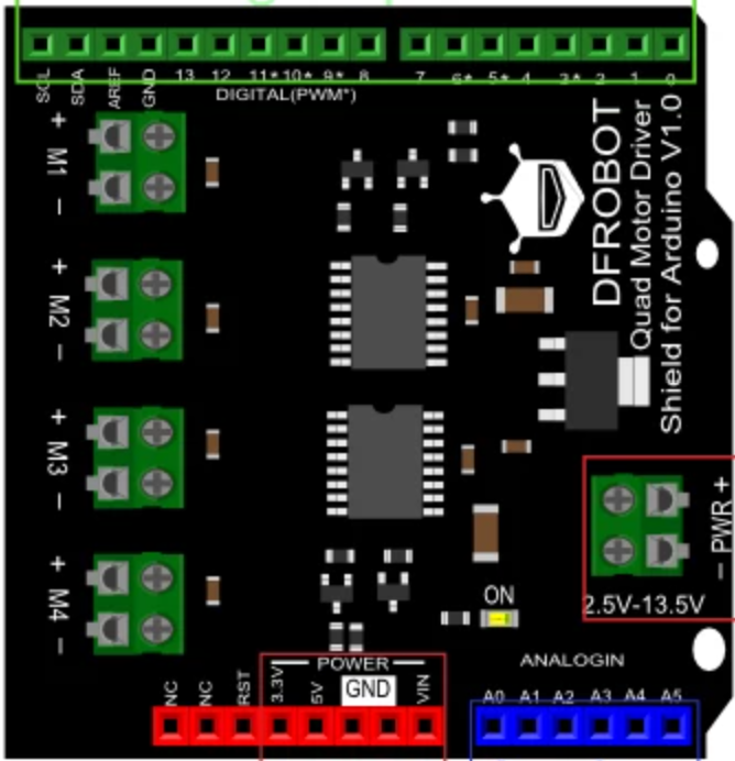 Image of TB6612FNG Quad DC Motor Driver Shield