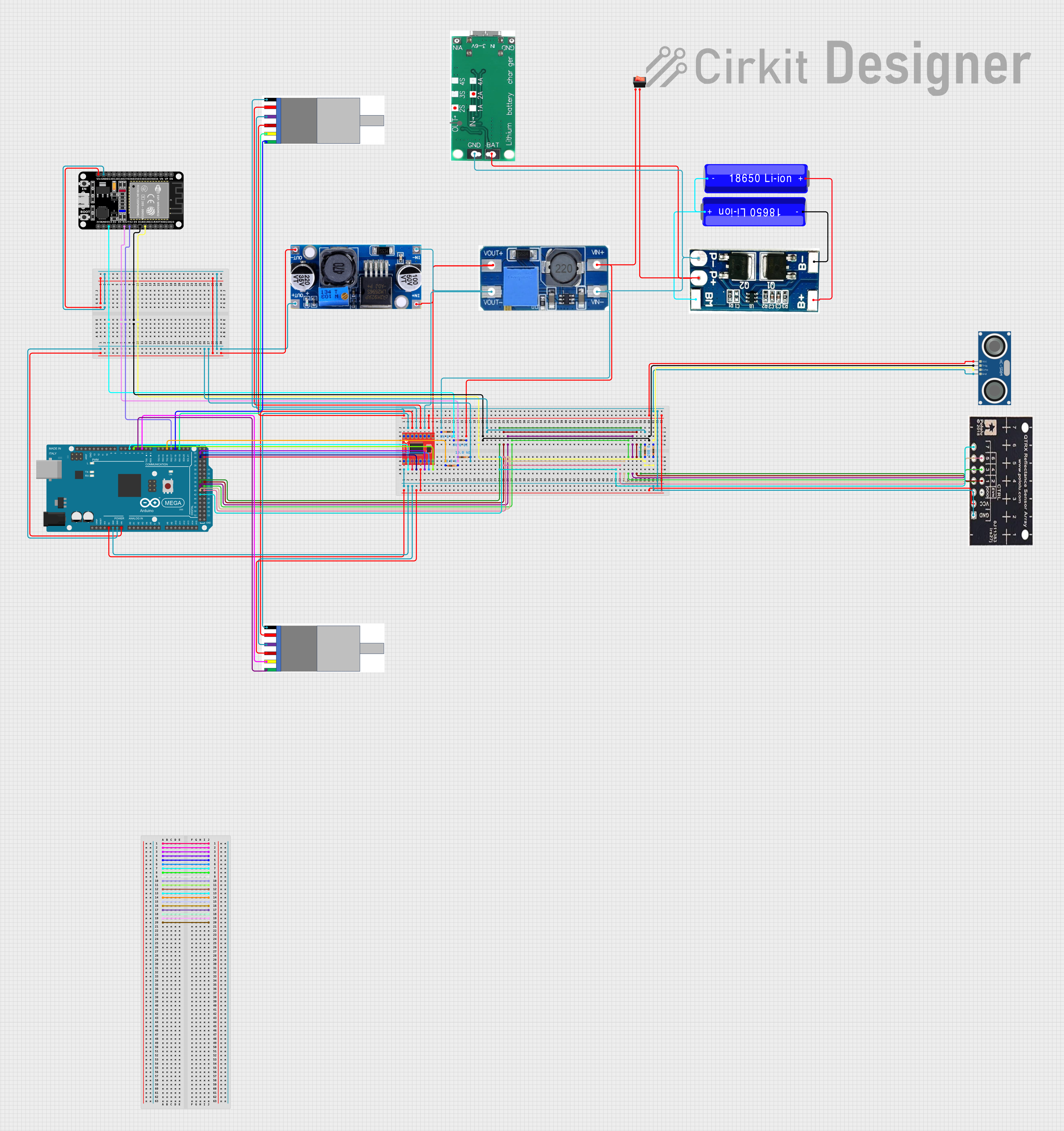 Image of PID Line Following Robot (Removing Second BB): A project utilizing DFRobot EC Sensor in a practical application