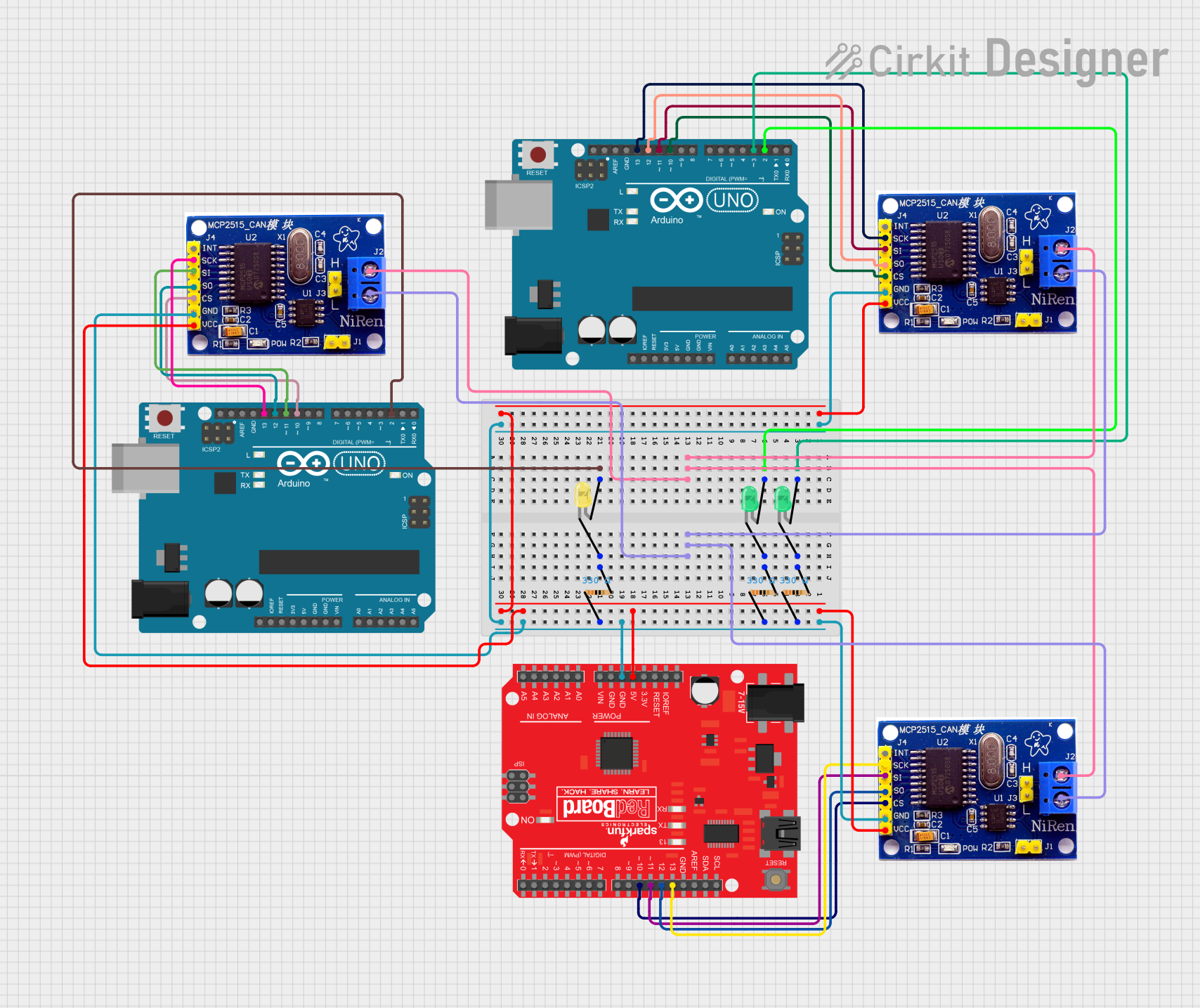 Image of ConnectionDiagram_COM3_Part1: A project utilizing SparkFun Photon RedBoard in a practical application