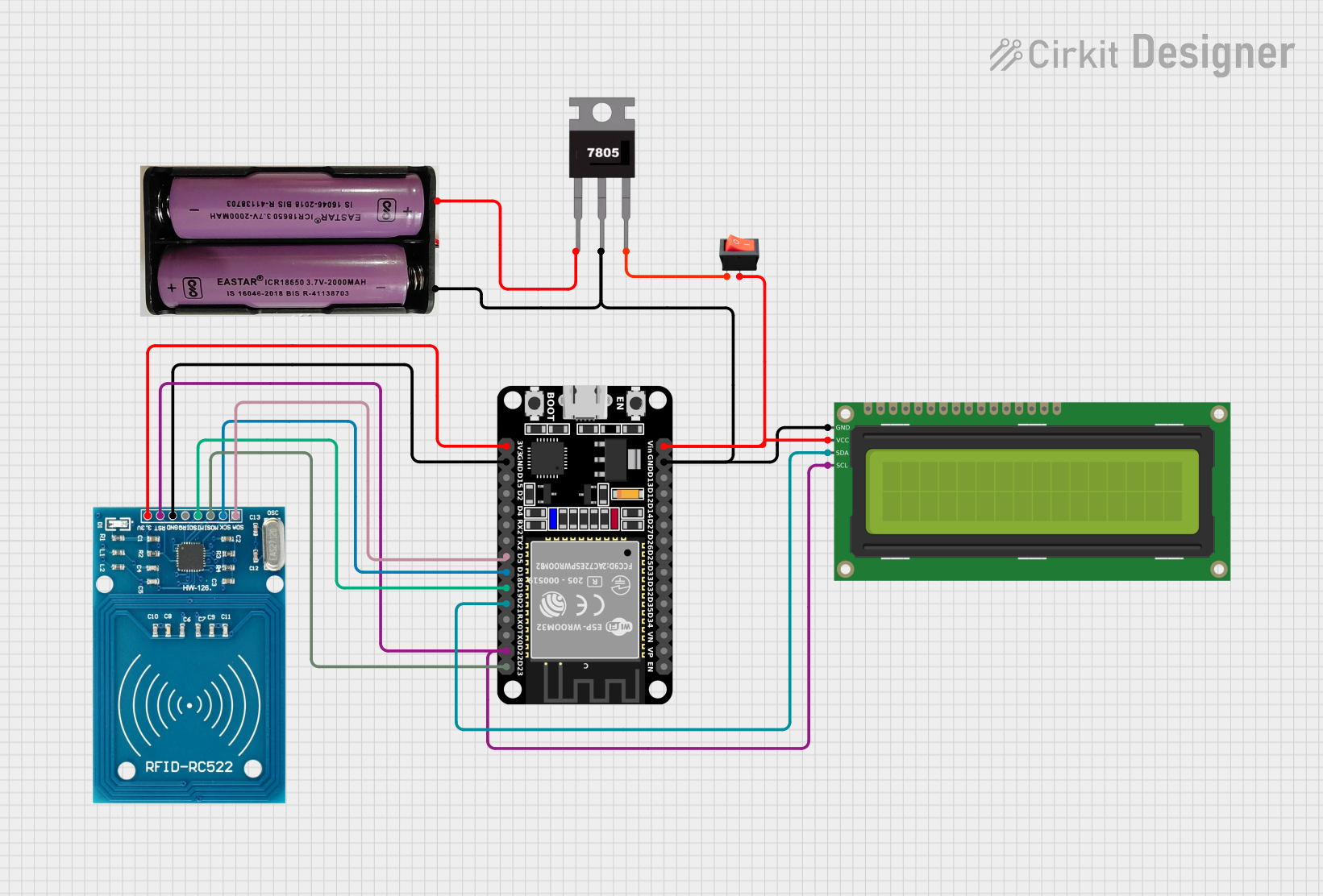 Image of RFID Based Attendance System using IOT : A project utilizing V_REG MIC5219 in a practical application