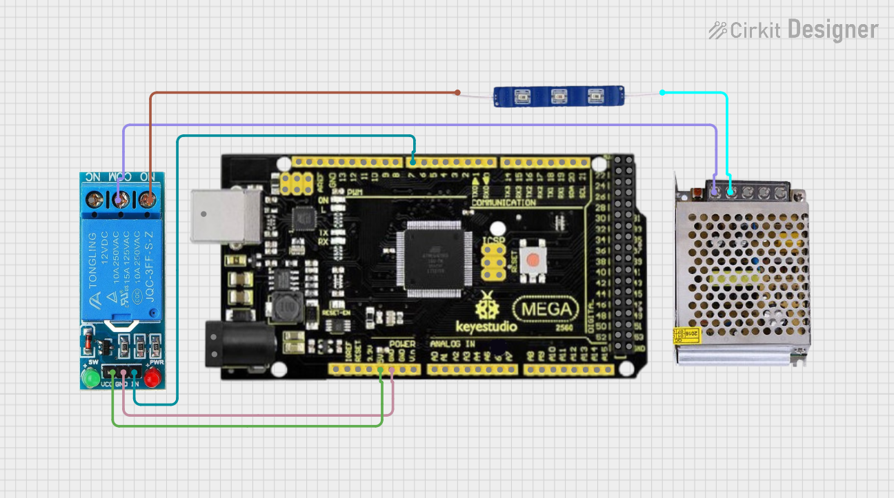 Image of Led control with arduino: A project utilizing 12v RELAY in a practical application