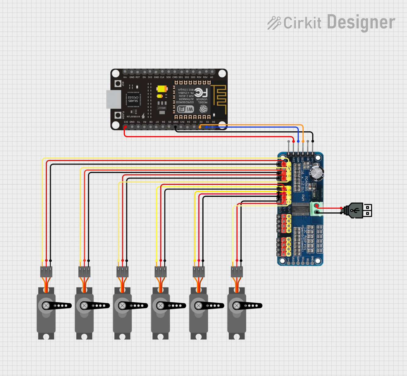 Image of braile: A project utilizing 16-Channel PWM Servo Driver in a practical application