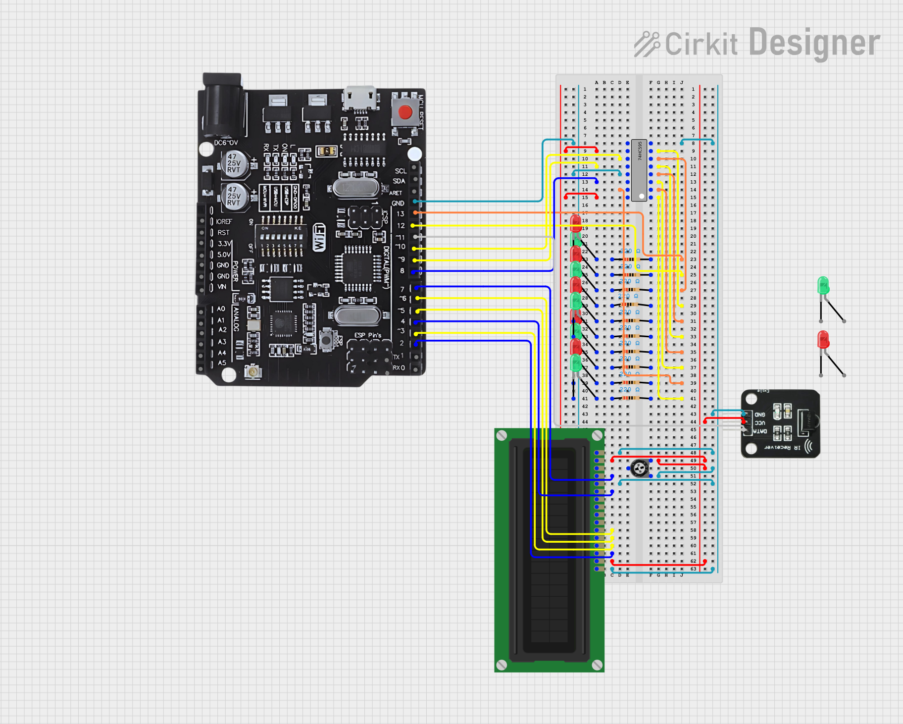 Image of TS Antonio: A project utilizing 74HC595 in a practical application