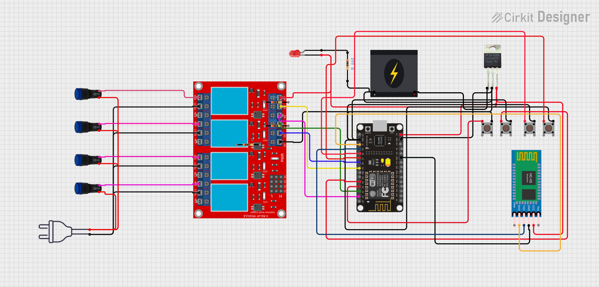 Image of home automation using arduino: A project utilizing Wireless Relay 12v 4Ch in a practical application