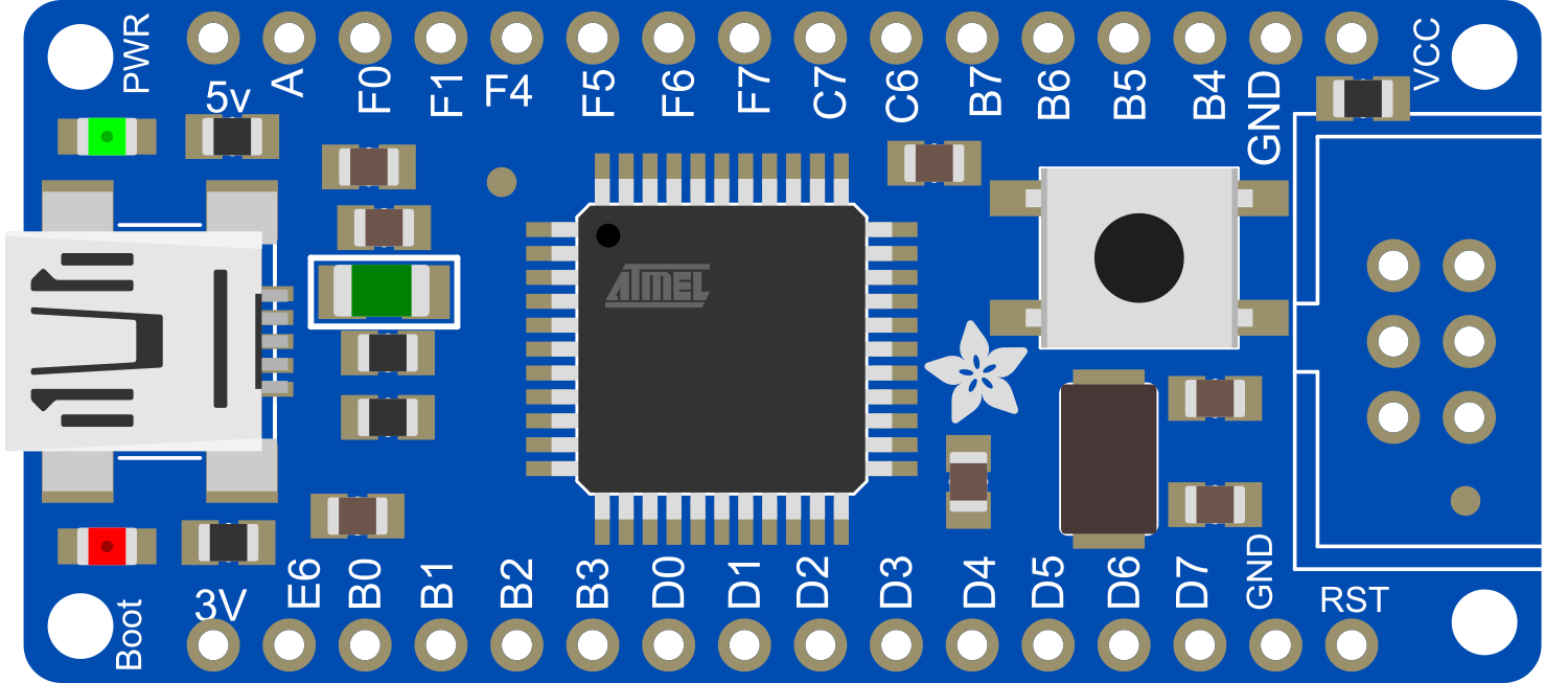 Image of Adafruit ATmega32u4 Breakout