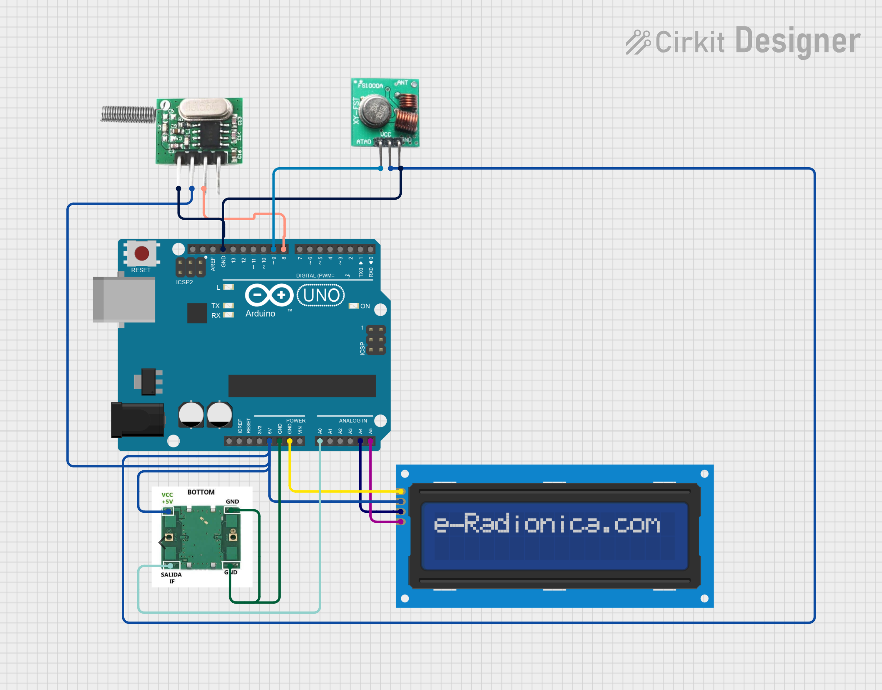 Image of Arduino-Based Doppler Radar with RF Transmission and LCD Display