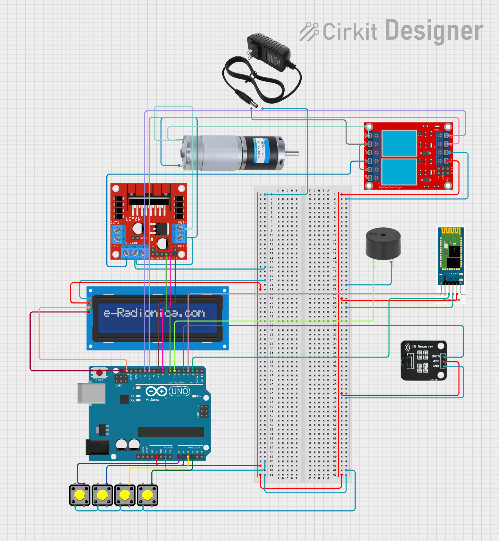 Image of center: A project utilizing spin dryer motor 2.0 in a practical application