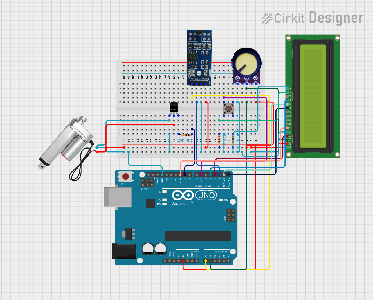 Image of Table: A project utilizing Actuator Hall effect in a practical application