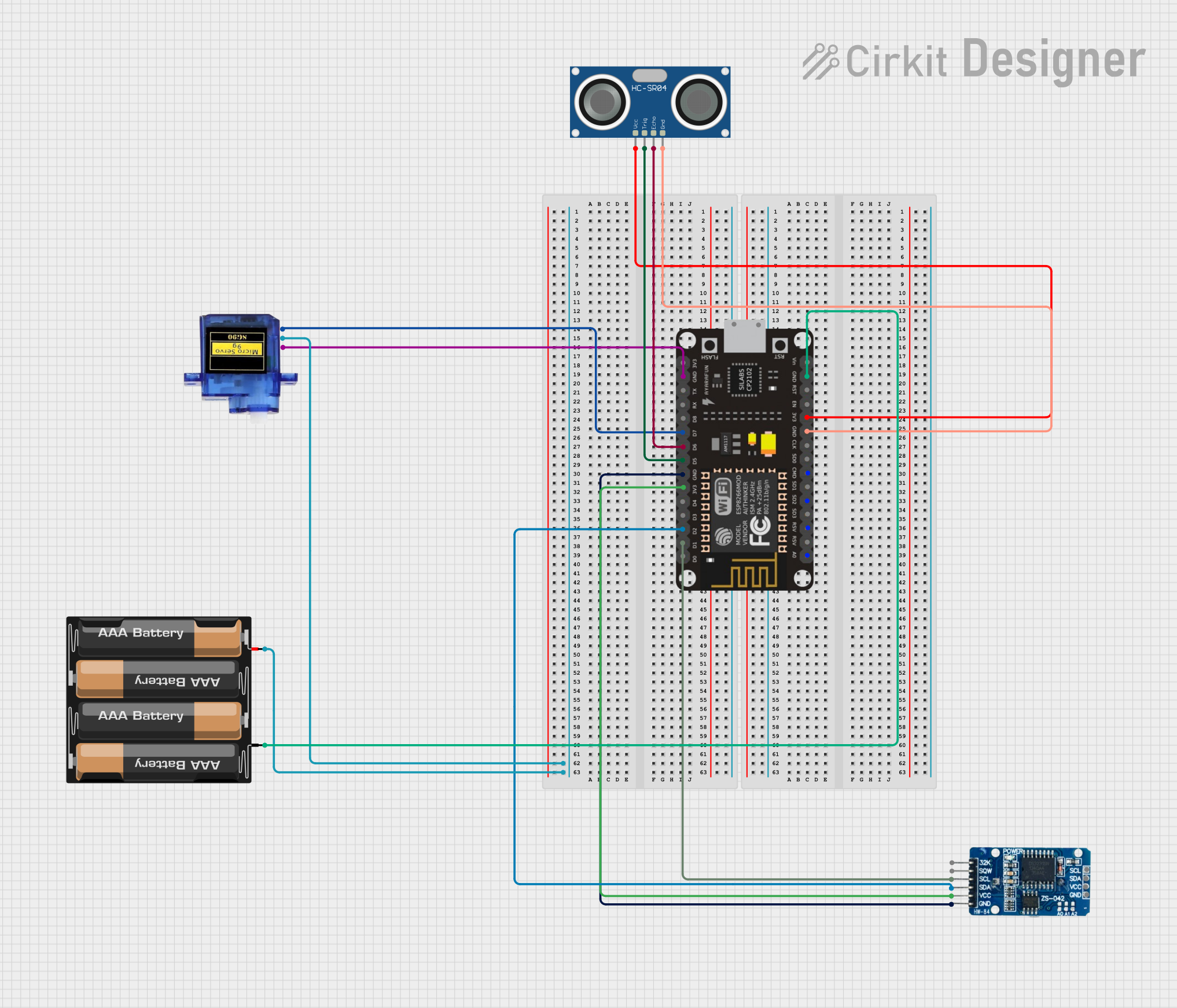Image of smart pet feeder: A project utilizing MH-ET Live Scanner in a practical application