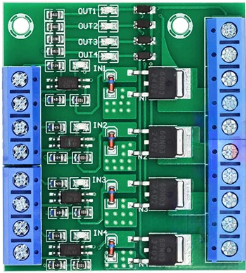 Image of 4 Channel MOSFET Driver Module Amplifier Board