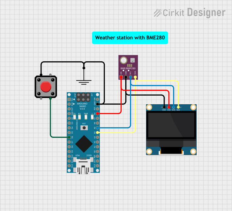 Image of bme280 weather station: A project utilizing Adafruit BLM Badge in a practical application