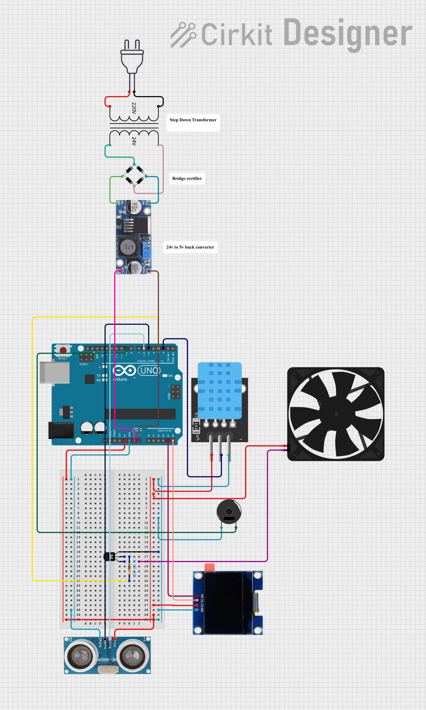 Image of HV_TEMP_DIST_DISP_UNO 1: A project utilizing 220 fan in a practical application