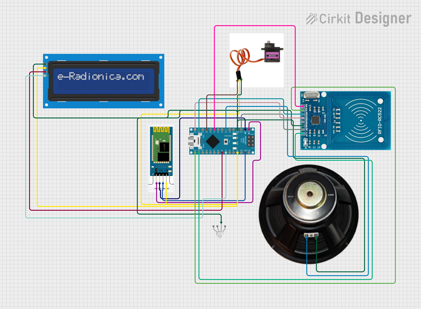 Image of Arduino Nano-Based Smart Access Control System with RFID, Bluetooth, and LCD Display