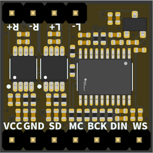 Image of WeAct I2S Stereo Speaker Modul PCM5100A Dual PA 4Ω 2,8W ClassD