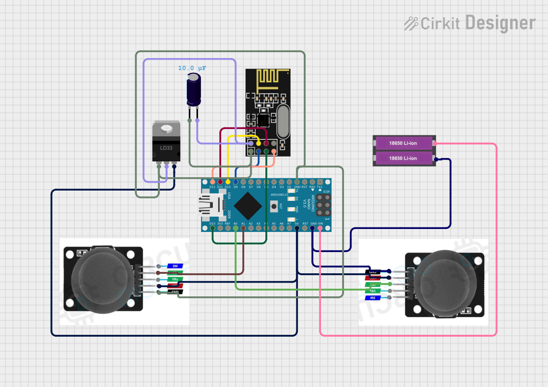 Image of Transmitter: A project utilizing SparkFun Wireless JoyStick in a practical application