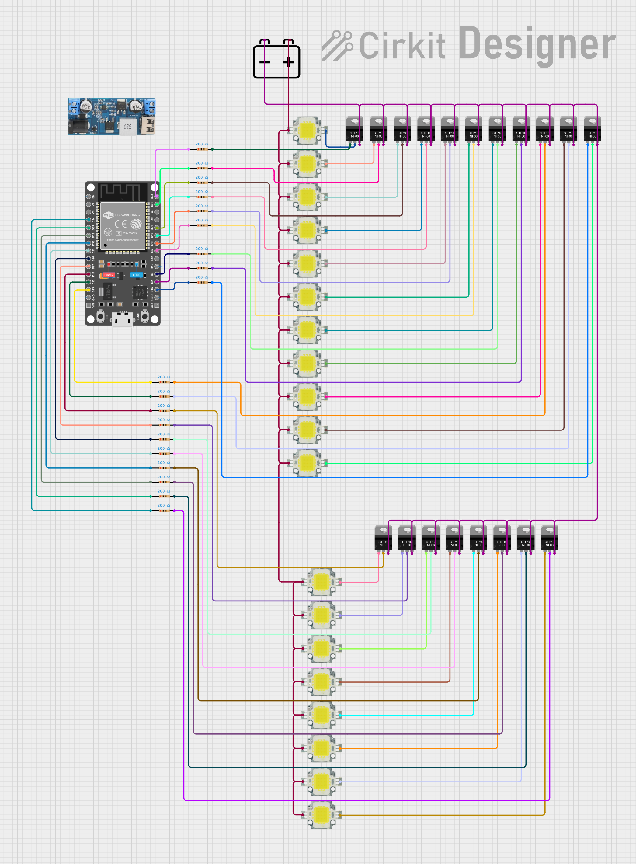 Image of Tree lights: A project utilizing STP16NF06 N-Channel Power MOSFET in a practical application