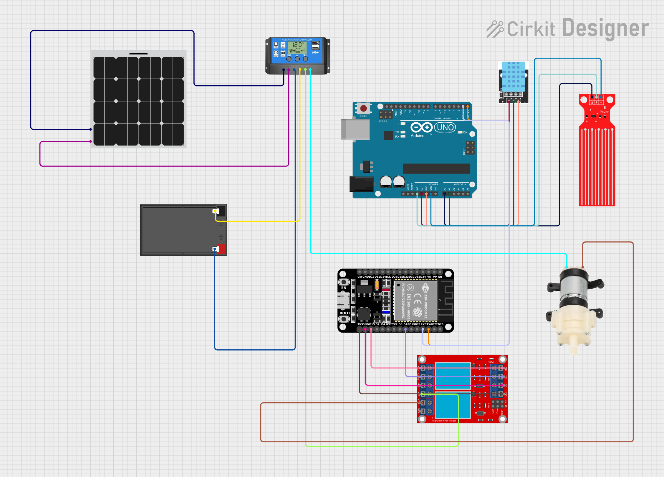 Image of DEVELOPMENT OF AN IOT-BASED SOLAR POWERED ROOF WATER SPRINKLER BY USING ARDUINO.: A project utilizing MKE-S12 Rain Water Sensor in a practical application