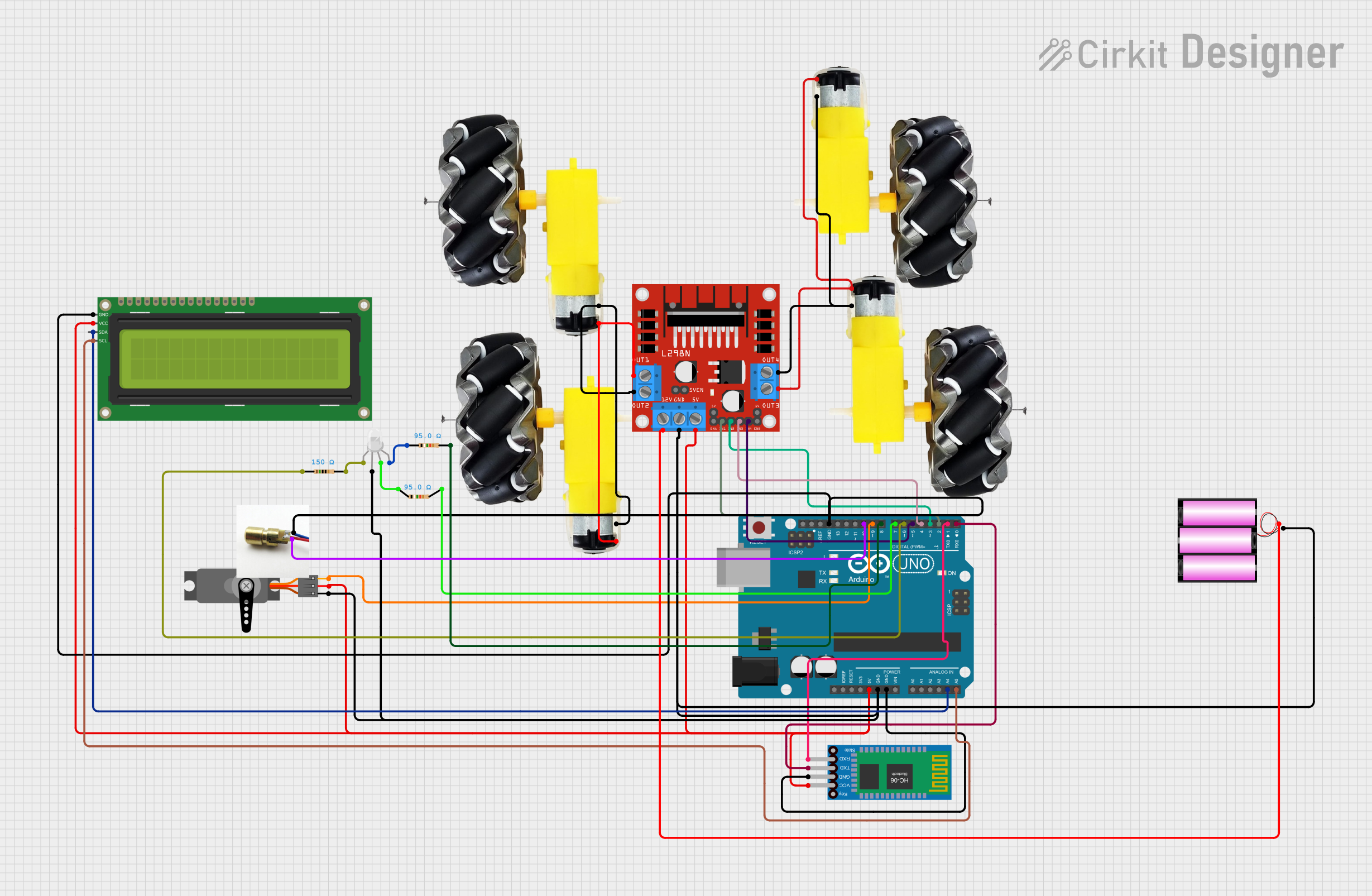 Image of car bluetooth laser servo ...: A project utilizing blueIOT RevB in a practical application