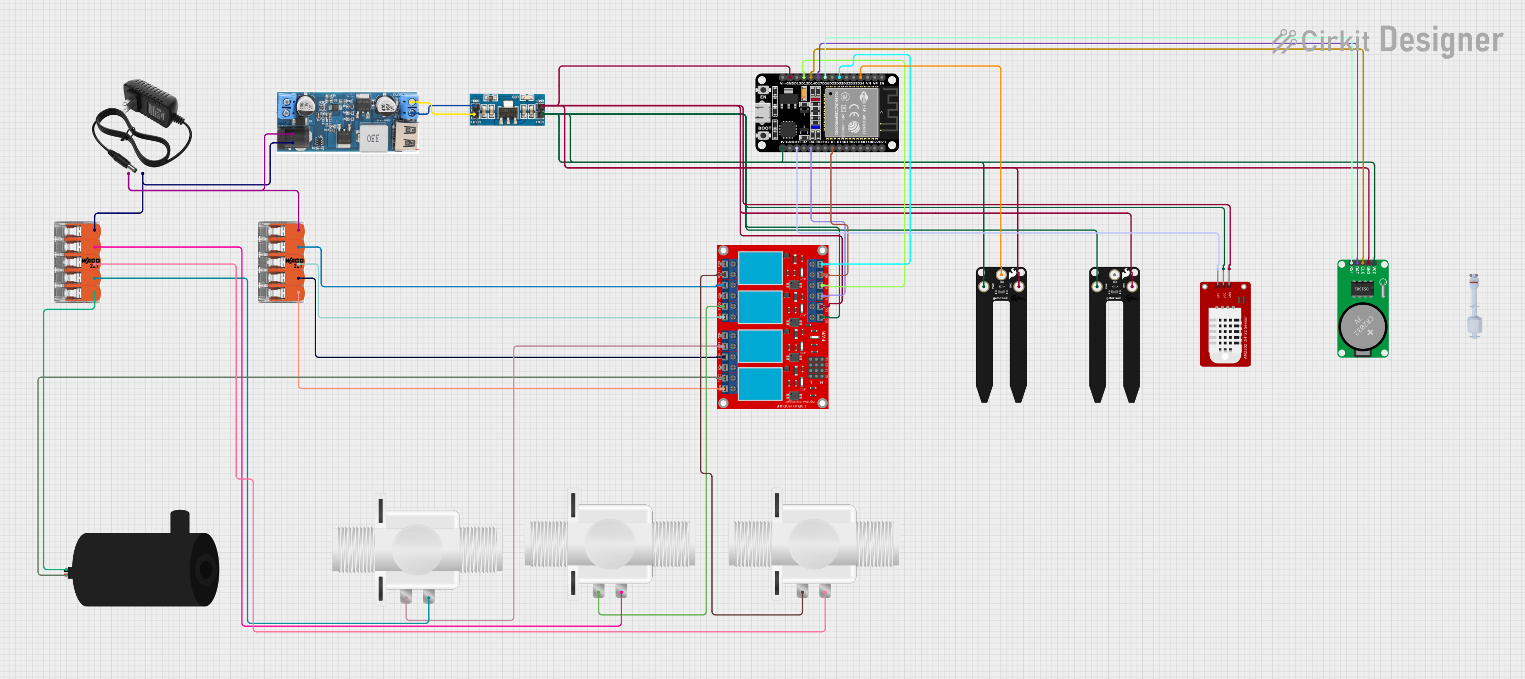 Image of irrigation system: A project utilizing Splicing connector WAGO 221 in a practical application