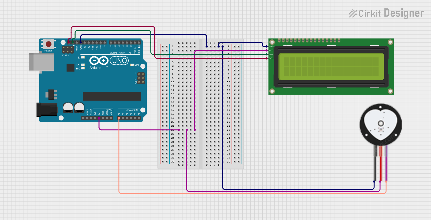 Image of Heartbeat Sensor System: A project utilizing heartbeat sensor in a practical application