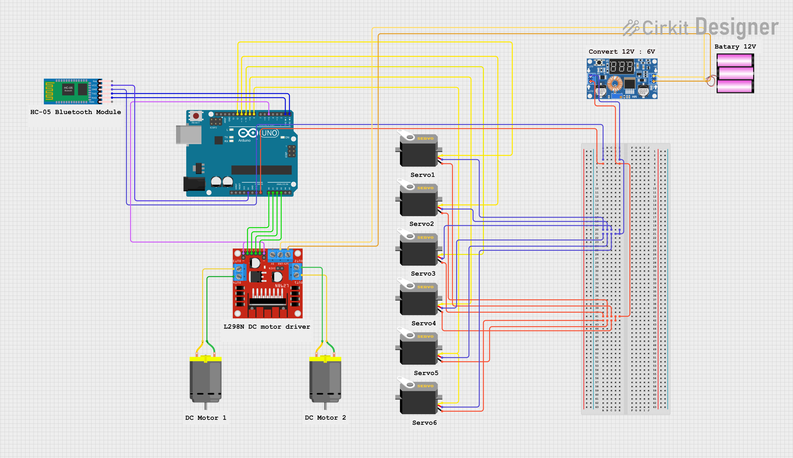 Image of ROBOTIC_ARM: A project utilizing blueIOT RevB in a practical application