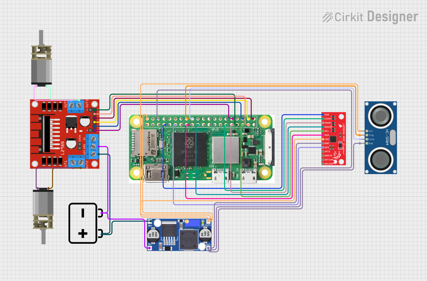 Image of line follower : A project utilizing Raspberry Pi Zero in a practical application