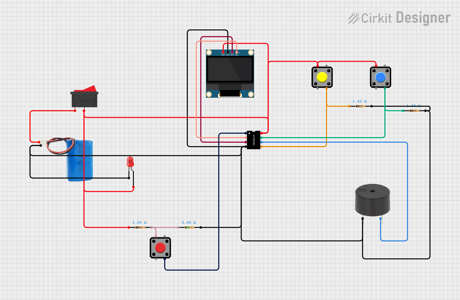 Image of FIRST CIRCUIT: A project utilizing ATtiny1627 in a practical application