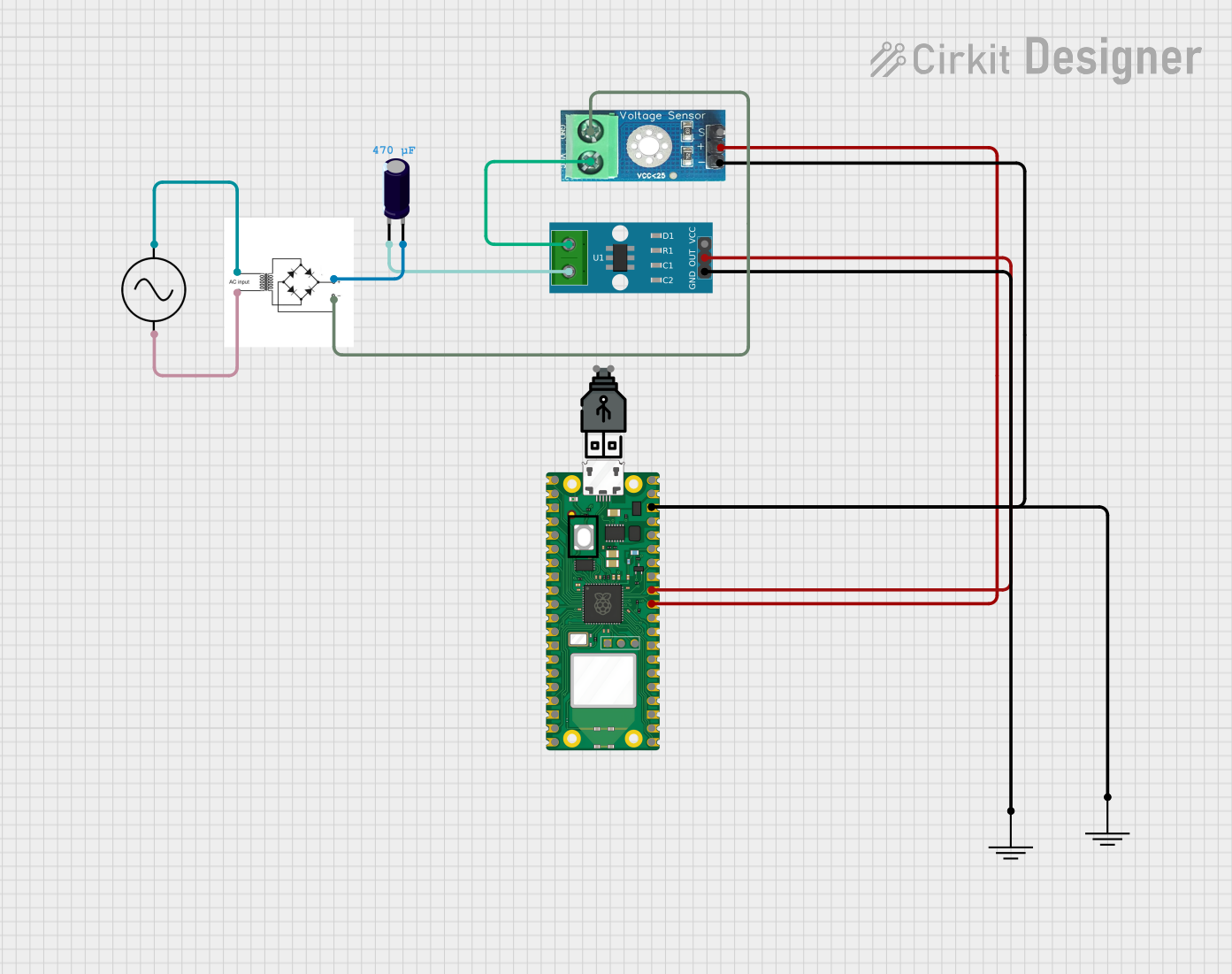 Image of raspbckt: A project utilizing Voltage Sensor DC 25V in a practical application