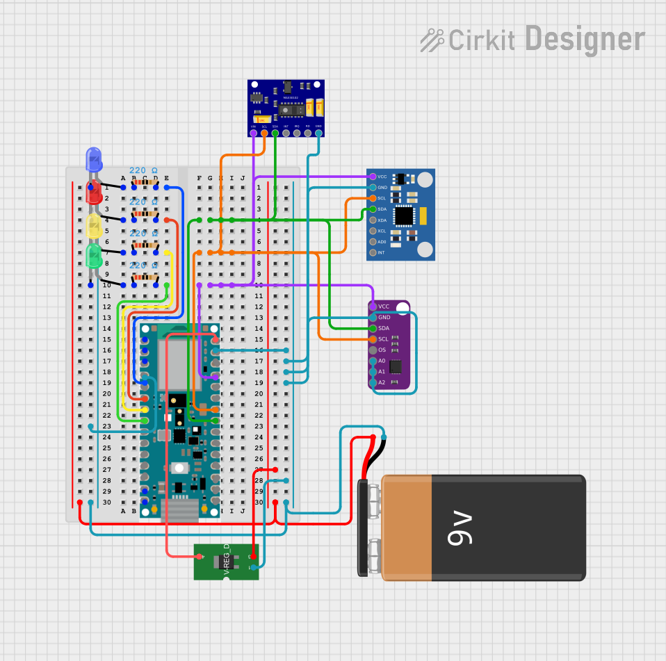 Image of project: A project utilizing Nano 33 BLE with pinout in a practical application