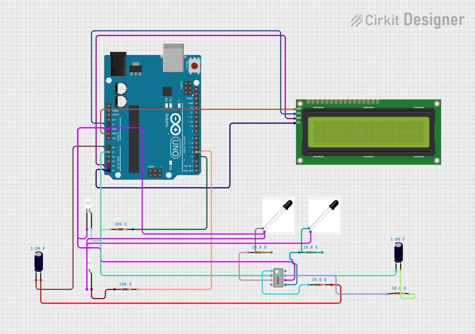 Image of circuit: A project utilizing LM358 Op-Amp in a practical application