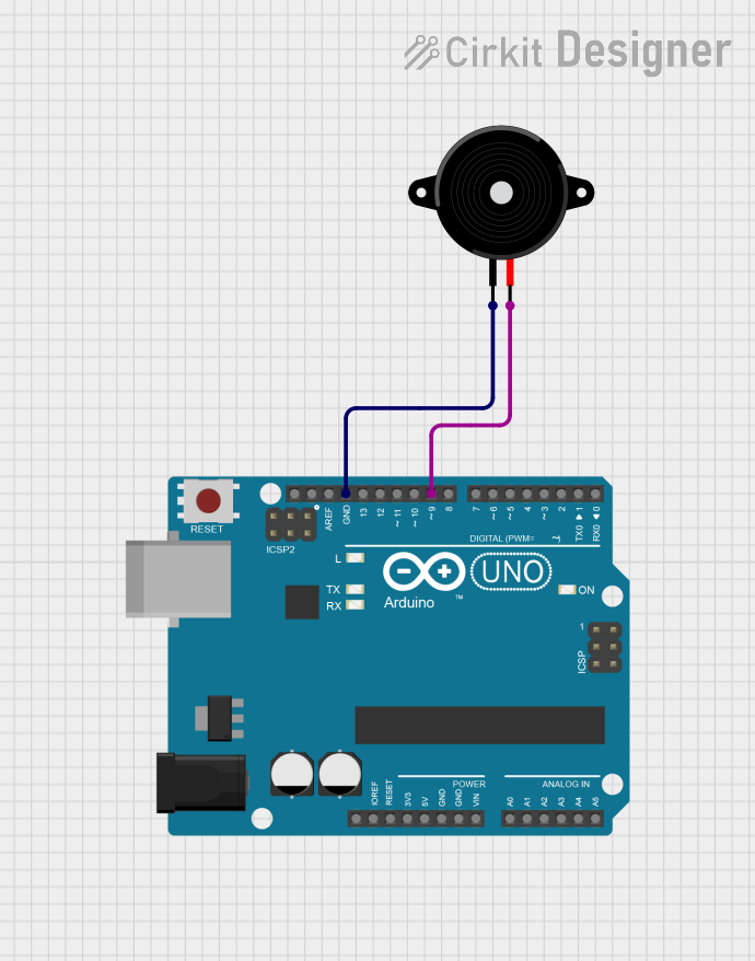 Image of piezo buzzer basic tone - sim test: A project utilizing Papa_Soundie in a practical application