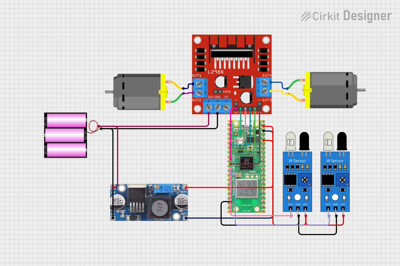 Image of line follower: A project utilizing PicoW in a practical application