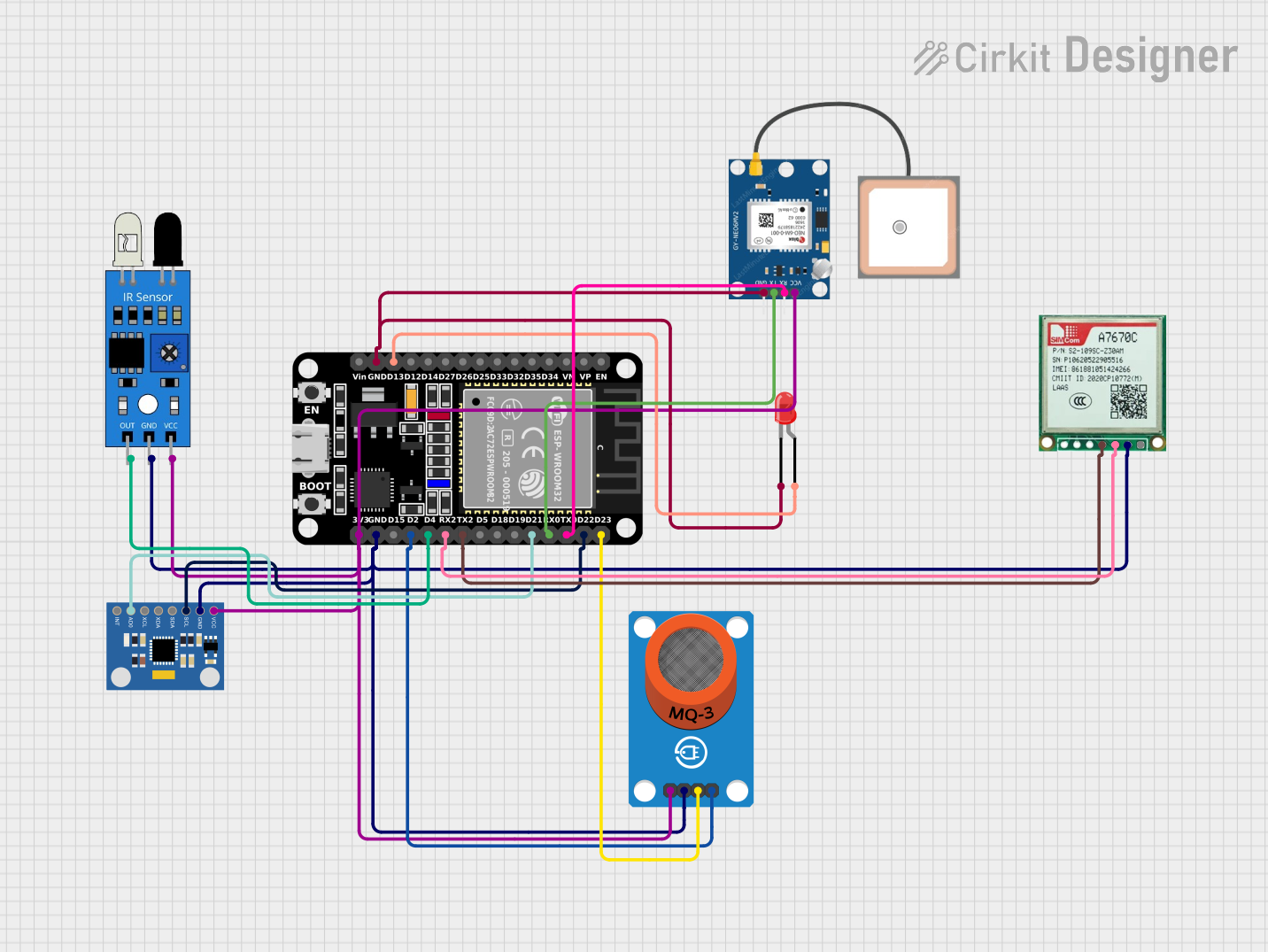 Image of smart helmet: A project utilizing MQ-3 Breakout  in a practical application