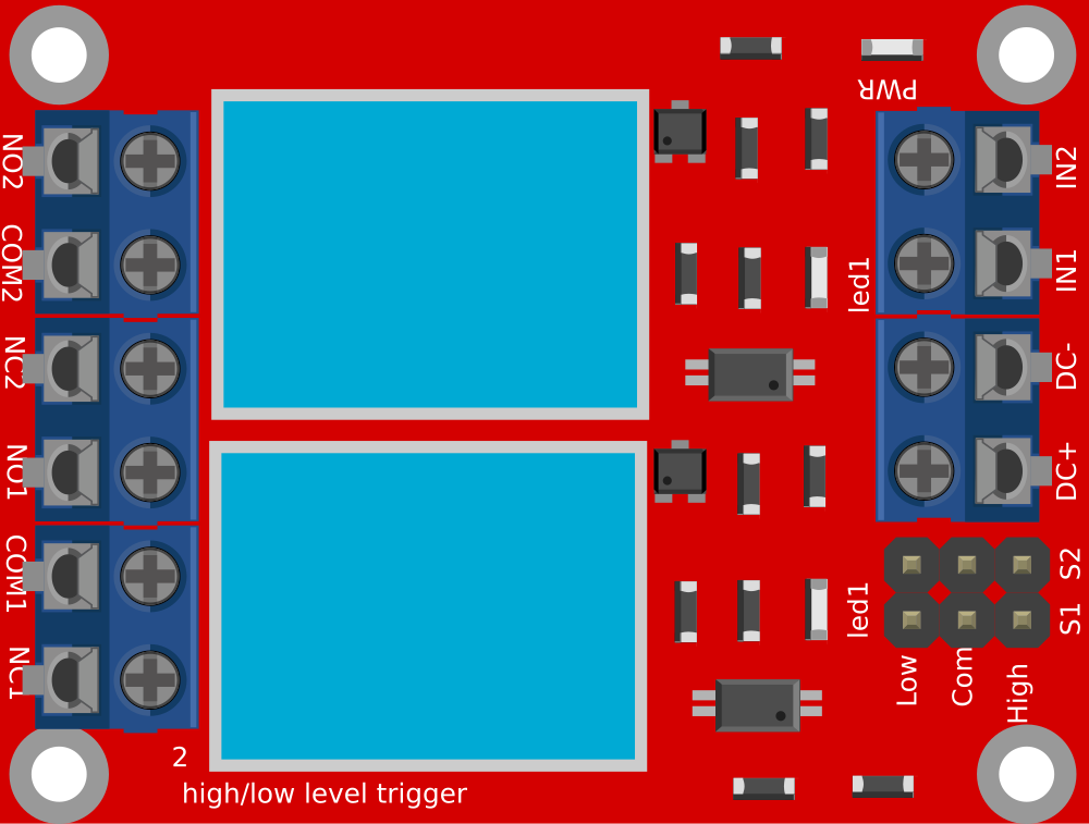 Image of 2 channel relay module