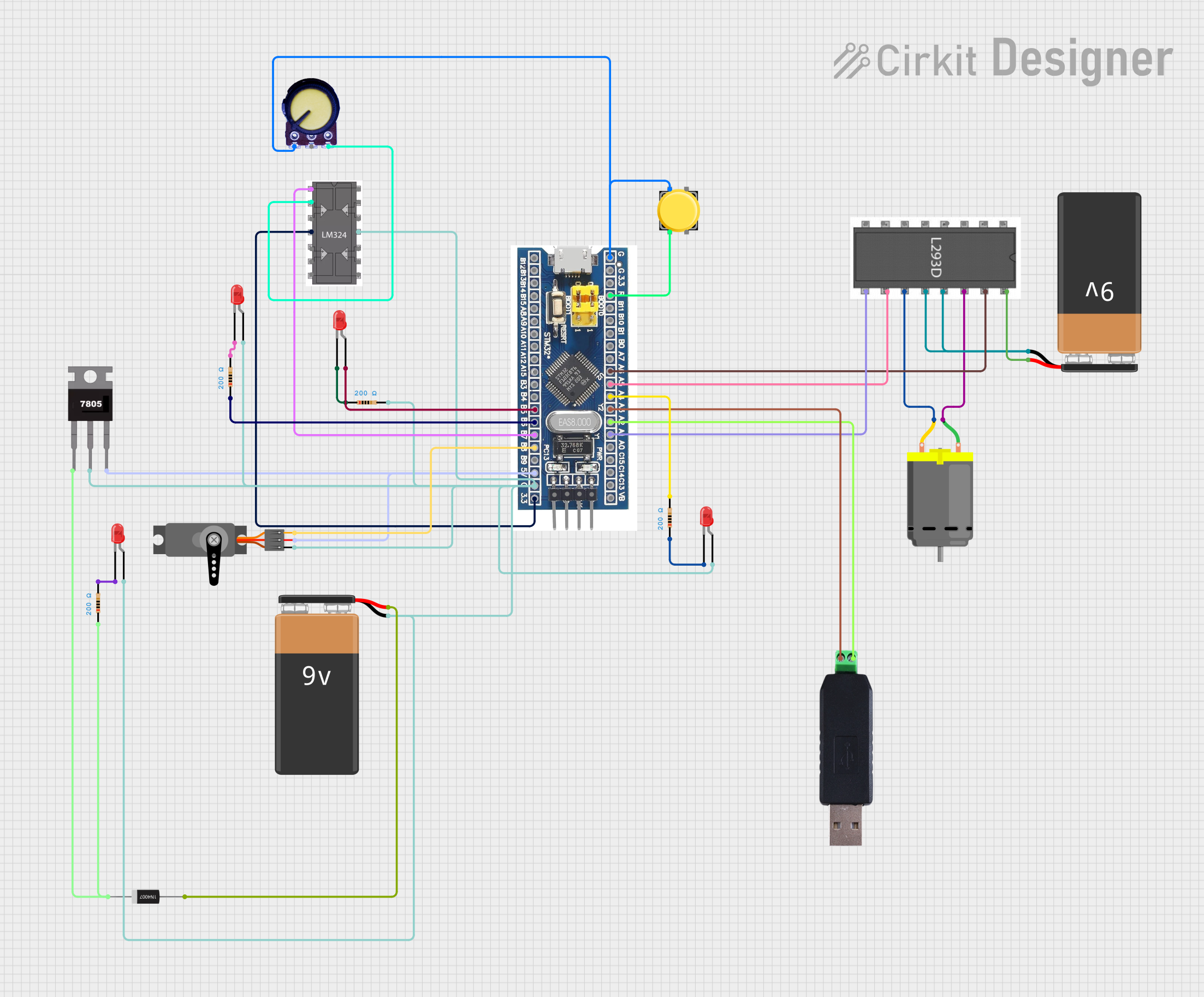 Image of ROBOCON_TASK 1 SCHME DIAGRAM: A project utilizing STM32 in a practical application